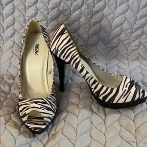 Never Worn Mossimo Suede Zebra Heels
